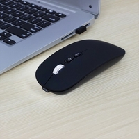 Souris sans fil rechargeable M103 Souris sans fil 2.4G Souris ultra-mince muette 3 DPI réglable Batterie intégrée 500mAh Noir