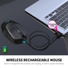 Souris sans fil rechargeable YWYT G851 2, 4 GHz Souris rechargeable Souris ergonomique avec effet de lumière coloré pour ordinateur portable
