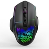 Souris sans fil Souris triple mode rechargeable (BT5.0 & BT3.0 & 2.4G) Lumière respiratoire 3 niveaux de DPI réglables Plug N Play,  Noir