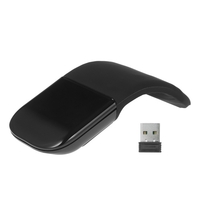 Souris tactile sans fil portable 2.4G avec boutons silencieux gauche et droite Souris mince pliable pour la maison/bureau/voyage
