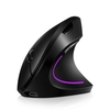 Souris verticale sans fil 2.4G Souris ergonomique verticale Rechargeable 3 niveaux de DPI réglables RVB Lumière fluide Plug N Play