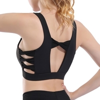 Soutien-gorge de sport femme à séchage rapide Push-up antichoc rembourré haut court mignon débardeur sous-vêtements Yoga entraînement Fitness course
