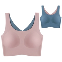 Soutien-gorge de yoga pour femmes réversible sans couture rembourré entraînement doux Pilates soutiens-gorge de sport débardeurs