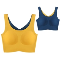 Soutien-gorge de yoga pour femmes réversible sans couture rembourré entraînement doux Pilates soutiens-gorge de sport débardeurs