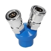 Séparateur de bloc de collecteur KKmoon 2 voies à connexion rapide séparateur de tuyau d