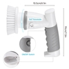 Spin électrique Brosse de nettoyage électrique sans fil portatif à quatre têtes de brosse portable sans fil à têtes de brosse portatif à têtes de brosse sans fil pour nettoyer électrique de salle de bains à spires avec 4 têtes de brosse rempla