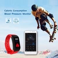 Sport Smart Bracelet Moniteur de Fréquence Cardiaque Pression Artérielle Sang Oxygène Fitness Tracker Sport Bracelet Étanche Smart Watch