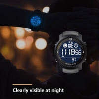 Sports de plein air montre intelligente longue veille Bluetooth fréquence cardiaque étanche montre intelligente multifonctionnelle noir
