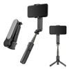 Stabilisateur de cardan portable pour mode de création de téléphone Selfie Stick avec trépied stable 3 modes de couleur Obturateur à distance de lumière de remplissage,  noir