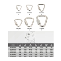 Stainless Steel Triangle Quick Link mousqueton Crochet Hanging Boucle pour le camping randonnée en plein air