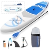 Stand Up Paddle gonflable SUP antidérapant pour tous les niveaux de compétence Planche de surf avec pompe à air Sac de transport Laisse Bateau debout pour jeunes et adultes