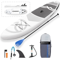Stand Up Paddle gonflable SUP antidérapant pour tous les niveaux de compétence Planche de surf avec pompe à air Sac de transport Laisse Bateau debout pour jeunes et adultes