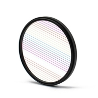 Starlight Brushed Lens City Night Scene Shoots Widescreen Movie Filtre horizontal Accessoires de caméra photographique Effets arc-en-ciel / bleu en option