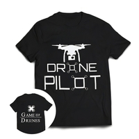 STARTRC Drone Pilot T-shirt en coton pur à manches courtes pour les fans de drones RC Profession Lovers