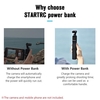 STARTRC Mise à niveau de la batterie externe portable à charge rapide pour appareil photo de poche Étui de charge Plug and Play avec remplacement de trou de vis 1/4 pouce pour DJI Pocket 2