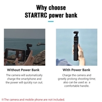 STARTRC Mise à niveau de la batterie externe portable à charge rapide pour appareil photo de poche Étui de charge Plug and Play avec remplacement de trou de vis 1/4 pouce pour DJI Pocket 2