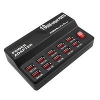 Station de charge USB multifonctionnelle à grande vitesse de 10 ports USB à CA de CC