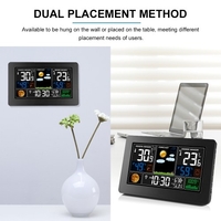 Station météo 3-en-1 Horloge Horloge numérique murale Thermomètre Hygromètre Baromètre 220V