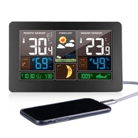 Station météo sans fil intérieur extérieur 3-en-1 thermomètre météo hygromètre baromètre