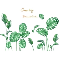 Stickers muraux bricolage Tropical Monstera en forme de thème garçons enfants chambre Stickers muraux