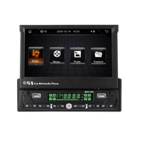 Stéréo de voiture de 7 pouces avec écran tactile télescopique Support Carplay Android Auto Phone Link
