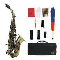 Style Vintage Sax Sax Soprano Sax Sax en Laiton à Vent Bois