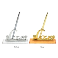 Stylo de signature de mariage avec métal plaqué or titulaire de l