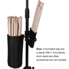 Support de baguettes pour batterie Pince sur sac de rangement pour baguettes de tambour Tissu Oxford Clip de grande capacité sur le conteneur de baguettes pour jusqu
