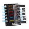 Support de bloc de fusibles à lame de boîte à fusibles 12 voies ， Borne à écrou à vis à 12 circuits Barre de bus positive / négative 5A 10A 15A 20A Fusibles gratuits,  avec indicateur LED Couvercle étanche pour voiture camion bateau véhicule 12