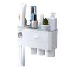 Support de brosse à dents avec distributeur de dentifrice Presse-agrumes Tiroir de tasse de brosse à dents magnétique