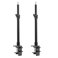 Support de bureau en métal Support de lampe de table à pince en C 36cm-60cm/14.2in-23.6in Hauteur réglable 1/4" Vis supérieure pour appareil photo reflex numérique Projecteur de lumière vidéo,  Lot de 2 pièces