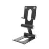 Support de bureau pour téléphone portable multifonctionnel double axe pliable support de support en métal portable adapté au téléphone portable / tablette noir