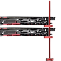 Support de carte graphique vertical en aluminium GM962 support de prise double support de bureau boîtier de PC support de carte vidéo support de refroidissement argent