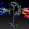 Support de casque de jeu EB01 RGB avec 3, 5 mm 2 ports USB support de casque supra-auriculaire support d