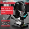 Support de casque de jeu TAIDU WE-100 RGB avec ports de chargeur USB/Type-C Support de support de casque de jeu avec base stable pour tous les écouteurs supra-auriculaires