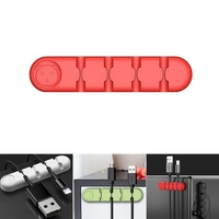 Support de câble Organisateur de câble en silicone Enrouleur USB de bureau Clips de gestion de rangement pour écouteurs Chargeur Cordon Câble de données pour bureau