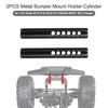 Support de cylindre de support de montage de pare-chocs en métal 2PC avec vis pour 1/10 Axial SCX10 et SCX10 II 90046 90047 RC sur chenille