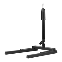 Support de lampe de bureau multifonctionnel Support de base de bureau avec 2 niveaux de hauteur réglable Vis 1/4 pouce pour lumière annulaire vidéo