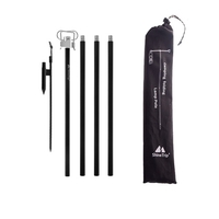 Support de lanterne Camping lampe pliante pôle Portable et léger en aluminium durable support de lanterne pour pique-nique randonnée randonnée pêche jardin barbecue