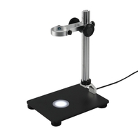 Support de levage de support épaissi multifonctionnel de grand support en métal réglable universel avec la lumière de LED pour le microscope industriel