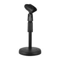 Support de microphone de bureau réglable avec pince Max. Hauteur 345mm pour les Conférences Réunions Podcasts Noir