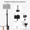 Support de montage de bureau en métal Support de lampe de table à pince en C 36cm-60cm/14.2in-23.6in Hauteur réglable 1/4 pouce Vis supérieure pour appareil photo DSLR Anneau de lumière Vidéo Projecteur