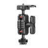 Support de montage de moniteur de terrain à bras articulé à friction Ulanzi Double tête sphérique Charge utile 2KG avec interface de chaussure froide de 1/4 pouce pour le support de moniteur de terrain de caméra