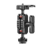 Support de montage de moniteur de terrain à bras articulé à friction Ulanzi Double tête sphérique Charge utile 2KG avec interface de chaussure froide de 1/4 pouce pour le support de moniteur de terrain de caméra