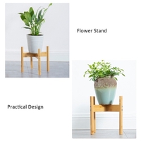 Support de plante Jardin de fleurs Plante en pot Bambou Étagère en bois Intérieur Extérieur Plantation Rack Home Office Déco Simple Flower Holder Medium