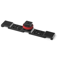 Support de plaque de montage de chaussure froide triple en aluminium pour le montage de lumière LED de microphone de caméra