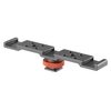 Support de plaque de montage de chaussure froide triple en aluminium pour le montage de lumière LED de microphone de caméra