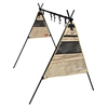 Support de rangement de camping portable pliable pour ustensiles de cuisine en plein air avec crochets pour sac de rangement