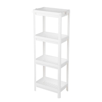 Support de rangement en plastique à cadre creux à 4 niveaux