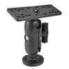 Support de sondeur de kayak portable Base de montage de boule de sondeur de poisson Support de sondeur de poisson pivotant à 360 ° Accessoire de kayak de sondeur de poisson